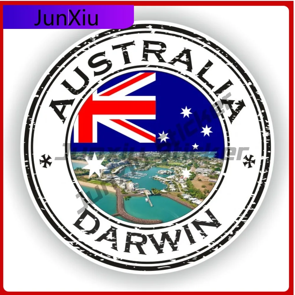 

Darwin Australia Seal National Flag Map Style Creative Funny Vinyl Car Graphic Sticker Car Decal Outdoor Waterproof Protective