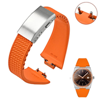Fluoro Rubber Strap for Tissot PRX Series Super Player 35mm 40mm FKM Women Men Quick Release Folding Buckle Watch Band 11mm 12mm