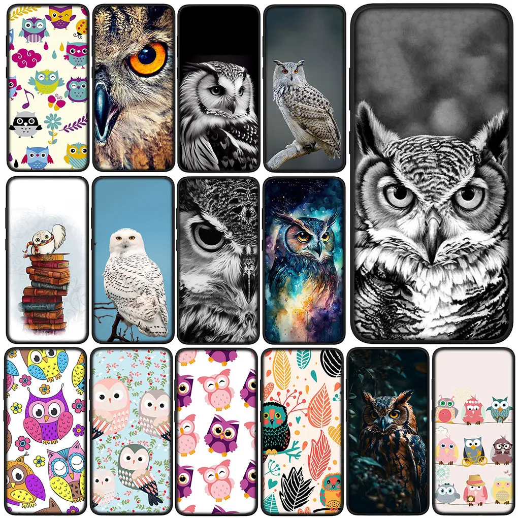 Owl Bird Cartoon Phone Cover Case for Xiaomi Redmi Note 9 8 11 Pro 4G 5G 9S 11S 9A 9C NFC 9T 8A Soft Casing