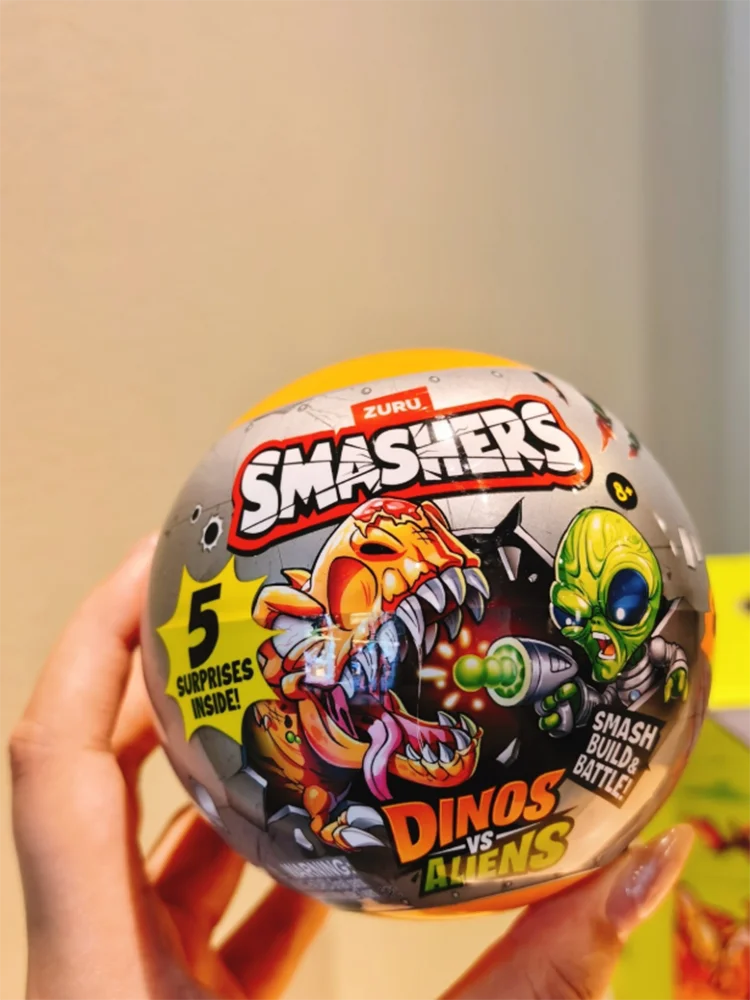 Zuru Smashers Dinos Vs Aliens Surprise Mystery Capsule Collectible Simulatie Dinosaurus Speelgoed Smash Build Battle Speelgoed Cadeaus