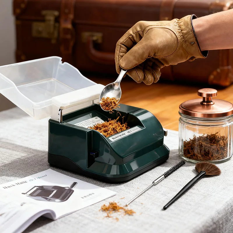 

Electric HK-1 Cigarette Filling Machine 5.5mm/6.5mm/8mm Caliber Push - Pull Tobacco Pipe Roller Maker DIY Smoke Accessories