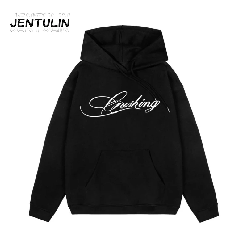 Harajuku Gothic Y2k Women Hoodies Hip-hop Pullovers Graphic Letter Print Hooded Loose Aesthetic Punk Sweatshirt Retro Streetwear