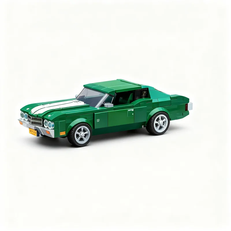 372pcs MOC City Champions Chevroletes Chevelle SS John Wick Model Building Blocks Christmas Gift Toys Architecture Brick Craft - view 5