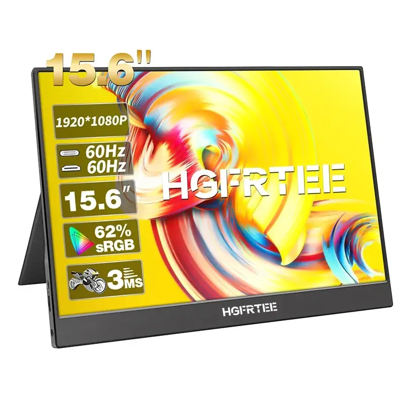 ADS-IPS 15.6인치 휴대용 모니터 HGFRTEE로 게임과 작업의 경계를 허물다