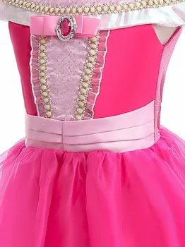 Pink Princess Dress-Up Costume for Girls 3 Little Girls Elegant Pink Princess Dress Up Clothes Halloween Birthday Party Costumes Kids Girls Dresses 3