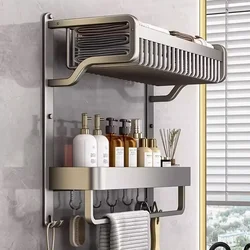 Bathroom Shelf No Drill Wall Mounted Shampoo Bottle Shower Corner Rack Toilet Storage Rack Aluminum Bathroom Kitchen Accessories