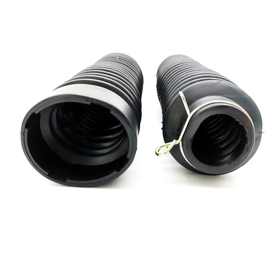 

2x Universal Motorcycle Bike Rubber Front Fork Cover Gaiters Gators Boots Balck