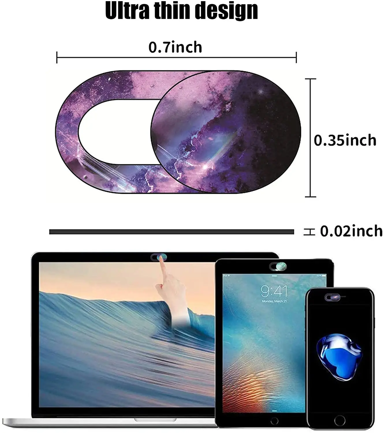 Starry Sky Pattern WebCam Camera Laptop Stickers for Laptops PRM Macbook Smart Phone Privacy Protection Shutter Slider Sticker