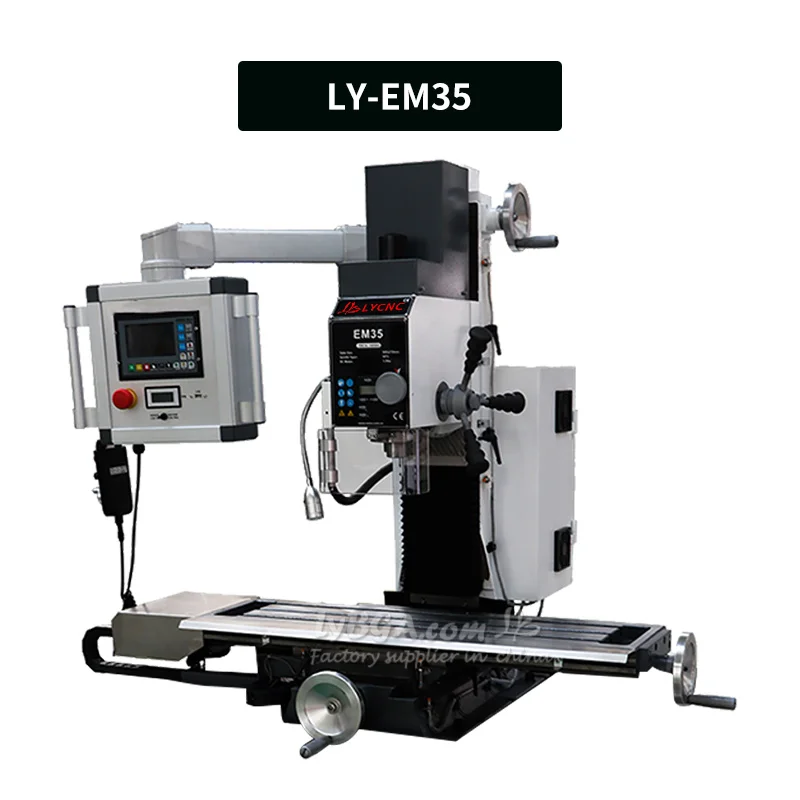 Drilling Milling Machine LY-EM35 Vertical Multi-functional Home Metal Electronic Milling Device with Base Optional for Steel