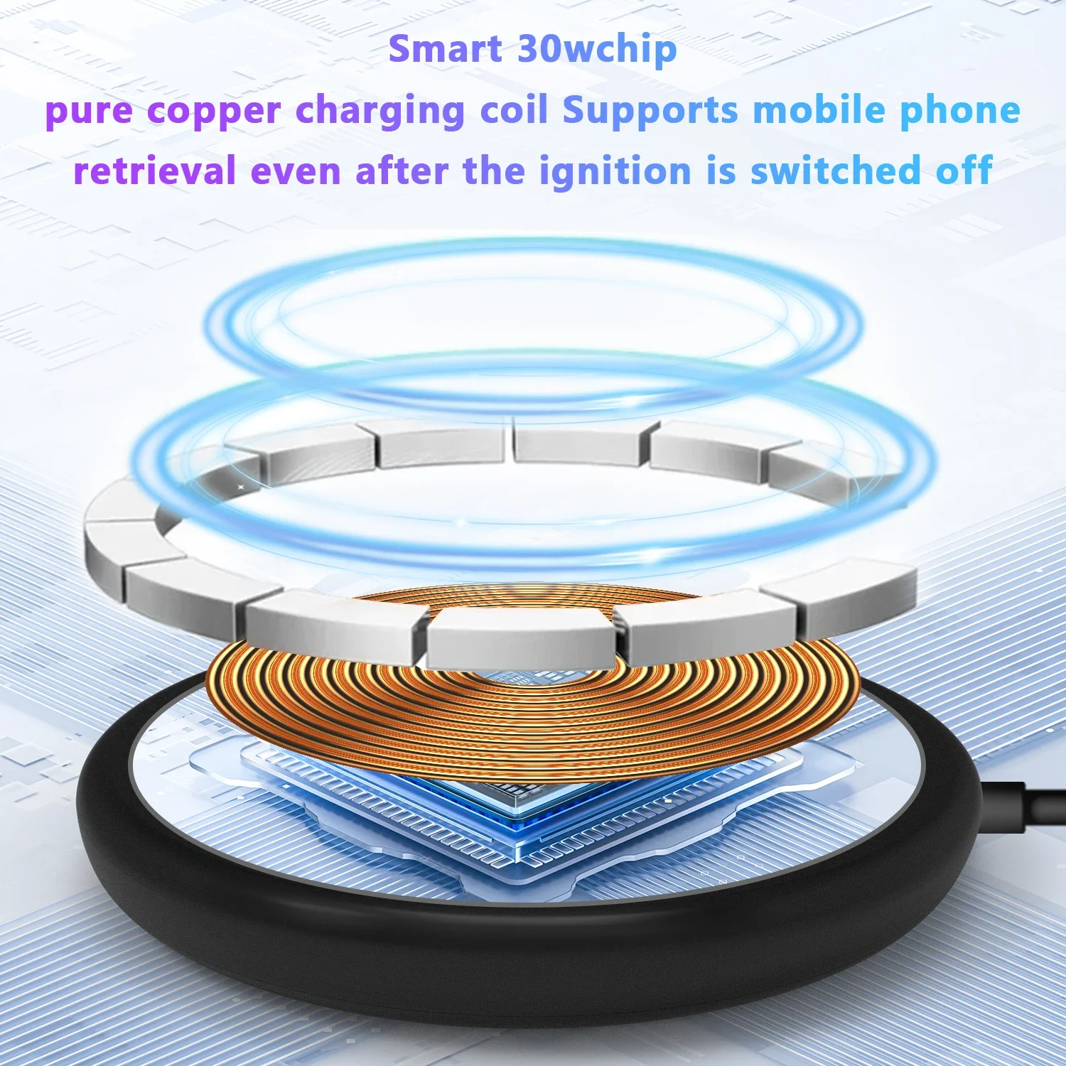 30W Magnetic Car Wireless Charger for iPhone 15 14 13 12 pro max Samsung Air Vent Mount Car Phone Holder Stand Fast Car Charging - náhled 3