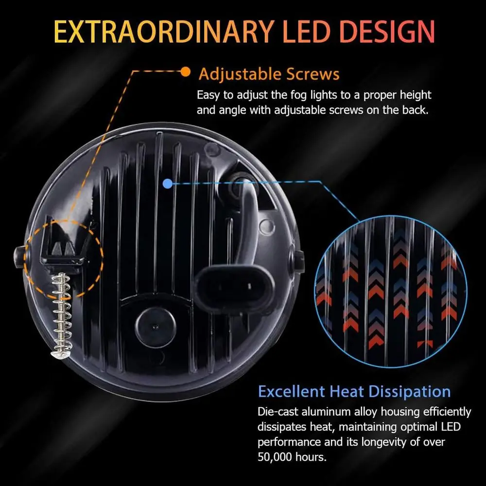 زوج من مصابيح الضباب LED بقدرة 48 وات 4.5 لسيارة Ford Expedition & 2008-2011 Ranger #6