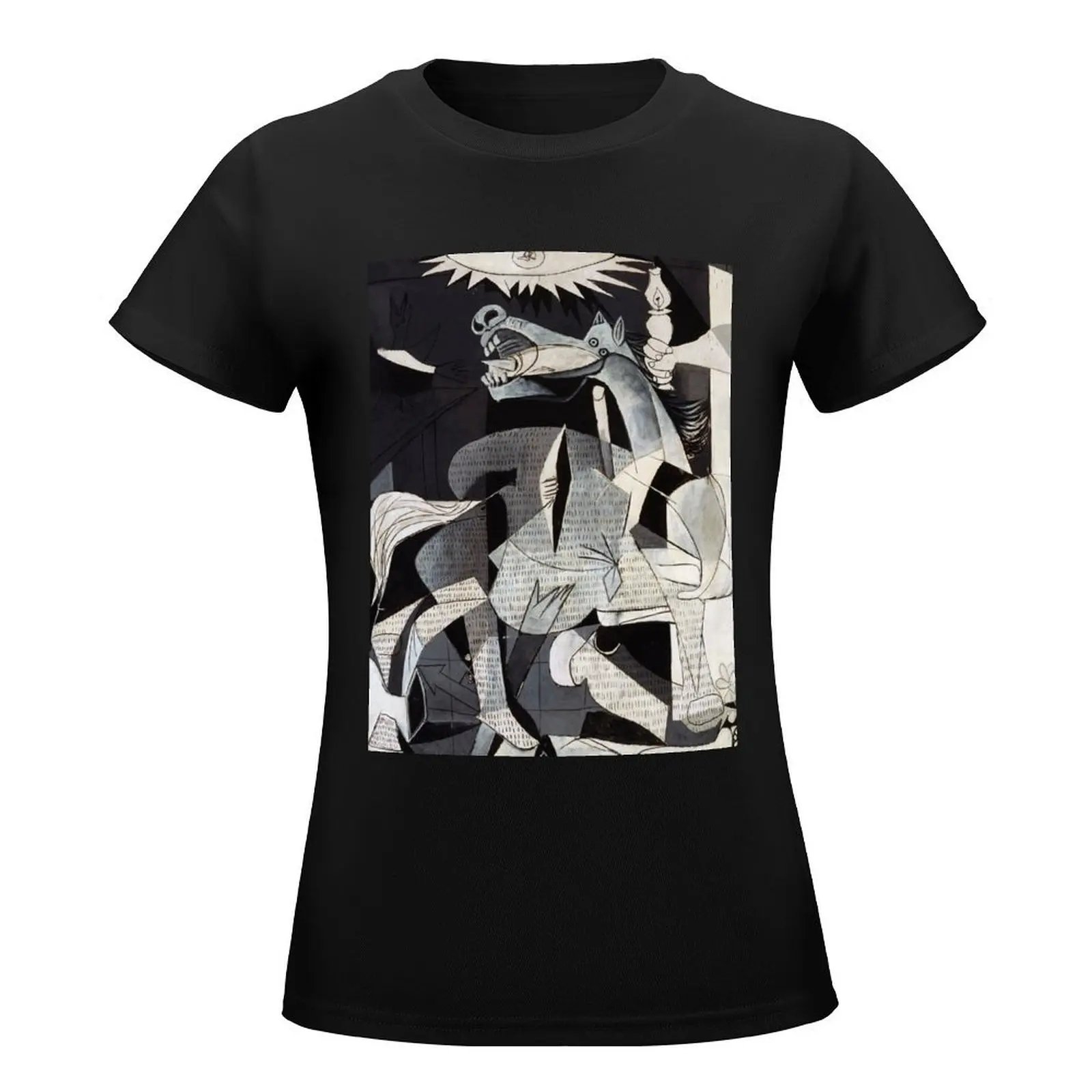 Guernica Artwork Reproduction - Design for Wall Art, Prints, Posters, T-Shirt korean fashion female t shirts for Women graphic