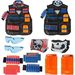 Children Kids Tactical Outdoor Vest Holder Kit Game Guns Accessories Toys for Nerf N-Strike Elite Series Bullets Boys Gifts Toy