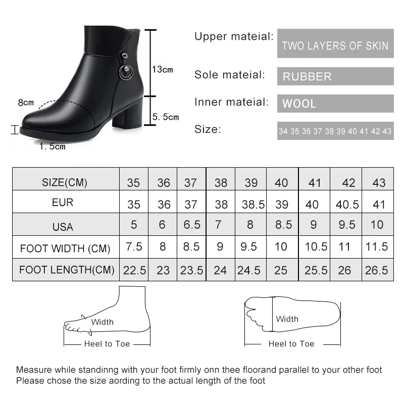 AIYUQI Women's Winter Boots 2025 New Wool Warm Women's Dress Boots Fashion Mid Heel Large Size Mom Ankle Boots