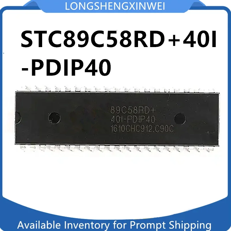 1PCS STC89C58RD+40I-PDIP40 New Original STC89C58RD+PDIP40 Single Chip Microprocessor Chip