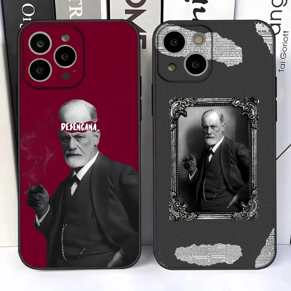 Sigmund psychoanalysis Freud  Phone Case For iPhone 16,15,14,13,12,11 Plus,Pro,Max,XR,XS,X,7,8 Plus,SE,Mini Silicone Soft