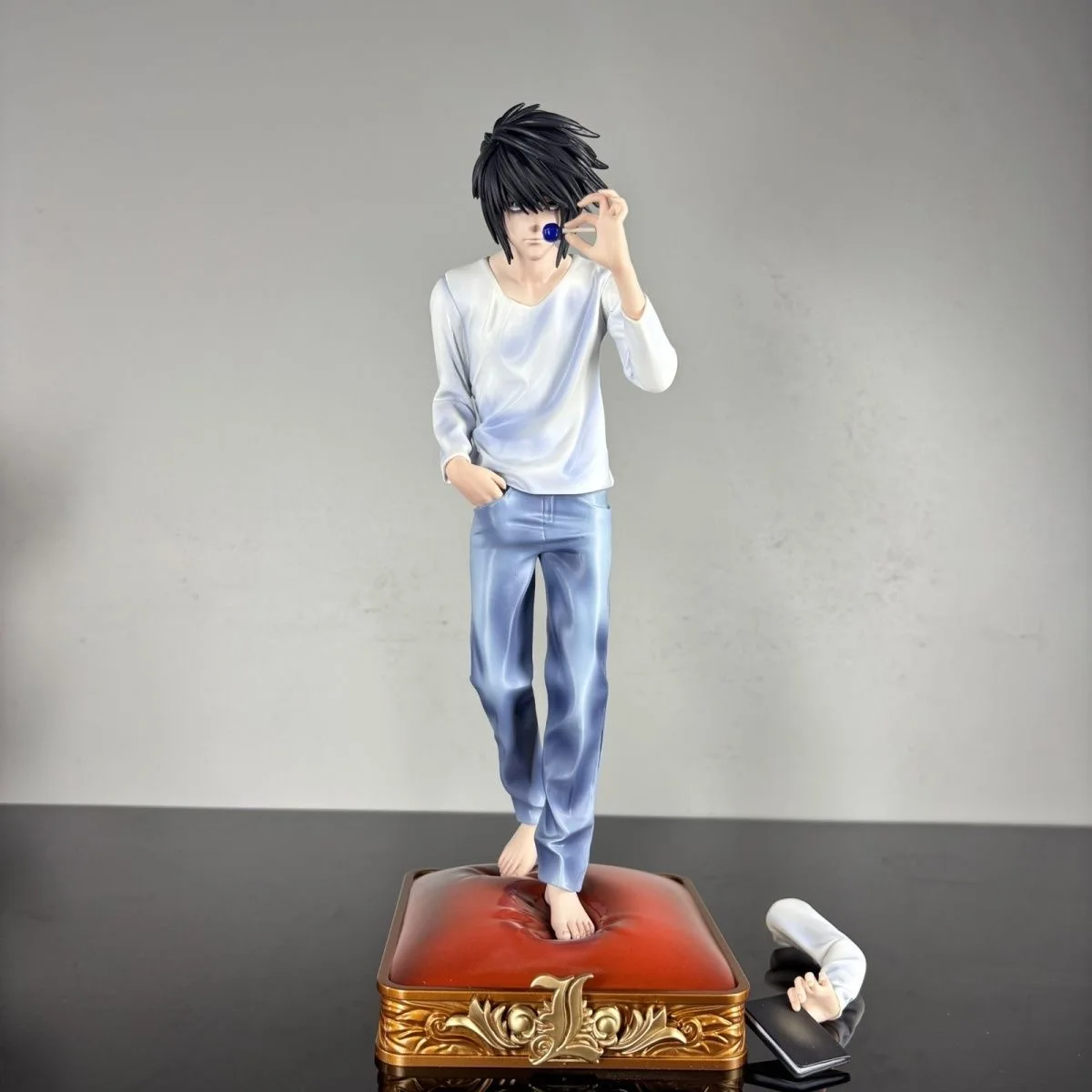 【C4 STUDIO】30cm/11.81 Inch Anime DEATH NOTE L Lawliet GK Figure Standing Statue Ornament Collectible Model Toy Gift