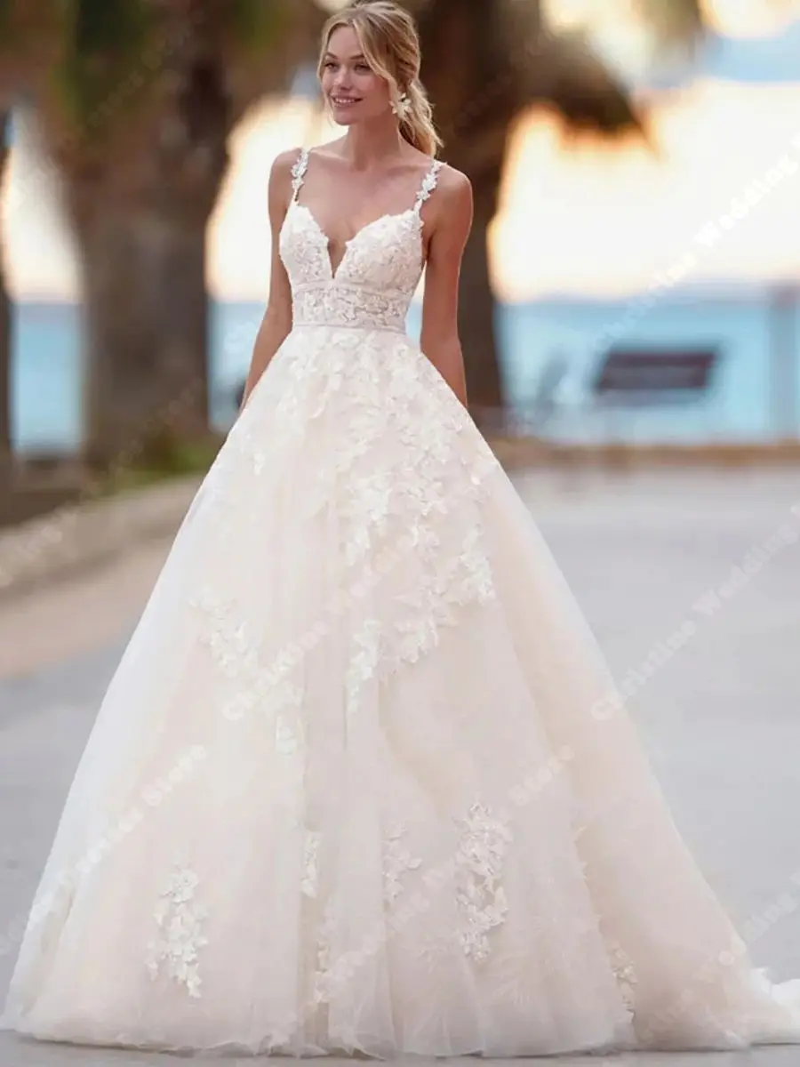 Vestidos De Novia marfil con espalda descubierta para mujer, vestido De baile Sexy elegante, sin mangas, lentejuelas brillantes, cuentas, novedad De 2024