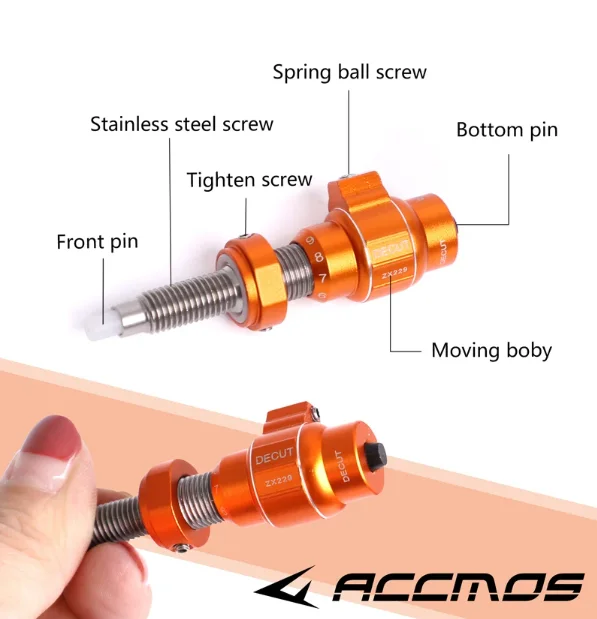 Decut ZX229 Aluminium Alloy Archery Cushion Plunger Adjustable Micro-Click Spring Tension Plunger For Recurve Bow Accessories