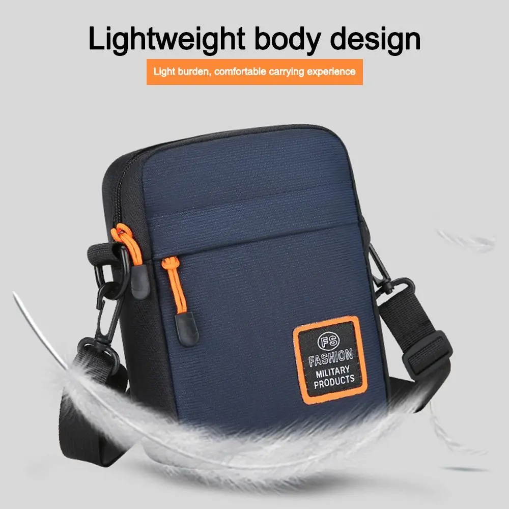 

Повседневная мужская деловая сумка через плечо из ткани Оксфорд, водонепроницаемая многофункциональная сумка-мессенджер, сумки для мобильных телефонов