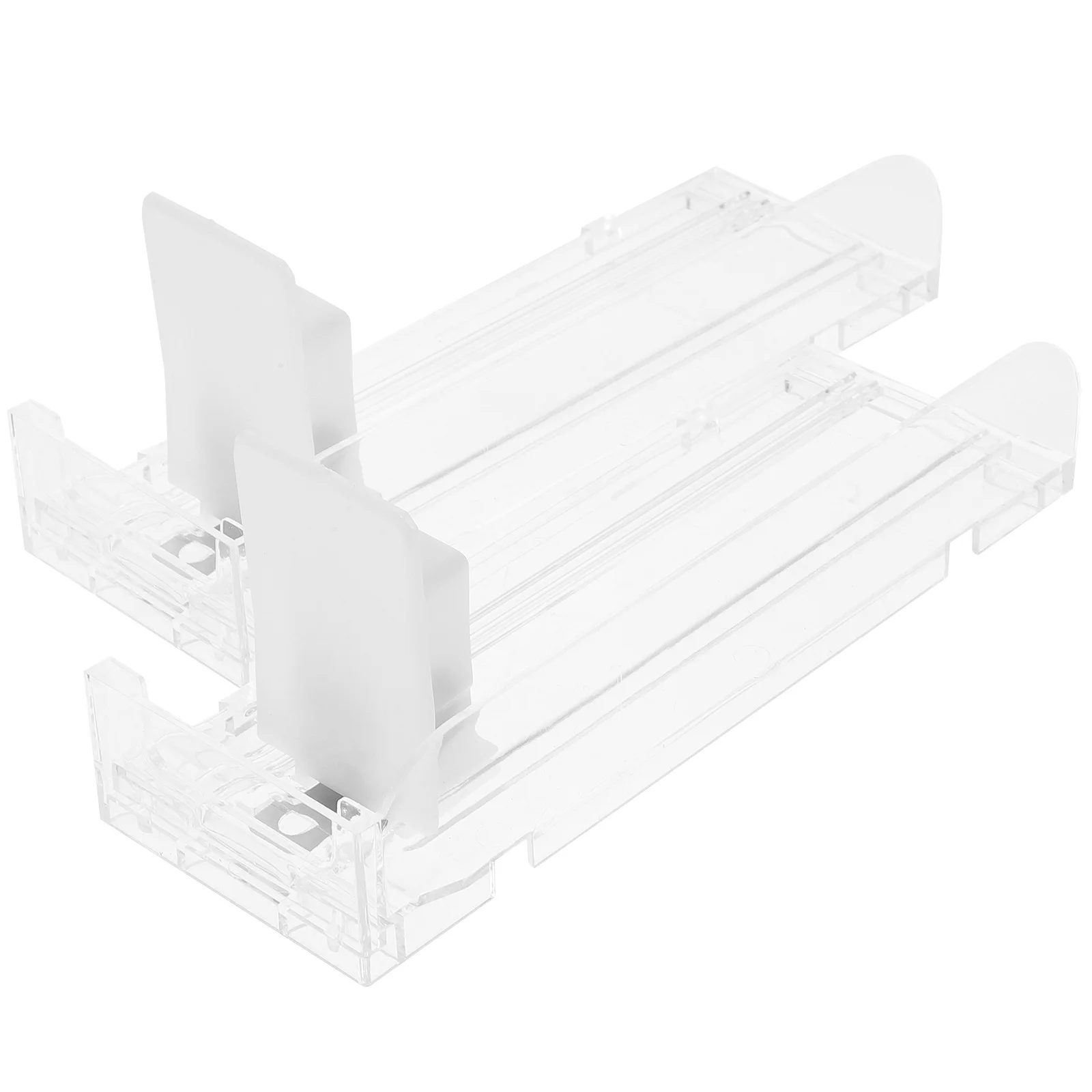 

2pcs Auto-Push Cigarette Showcase Clear Display Rack Plastic Cigar Holder For Shop Store Supermarket Space-Saving Lightweight