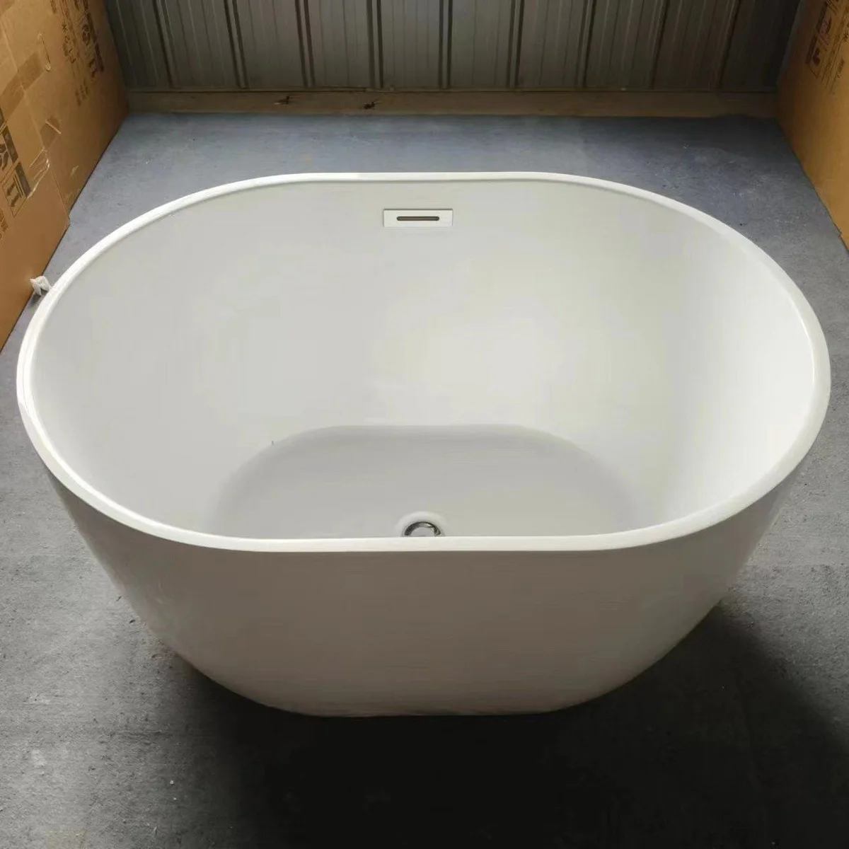 Factory Direct 2026 Household Small Apartment Bathroom Single Acrylic Adult Seamless Integrated Hotel Freestanding Bathtub