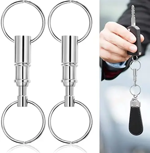 

eBoot Detachable Key Rings (2 Pack) – Durable Keychains for Keys & Organization