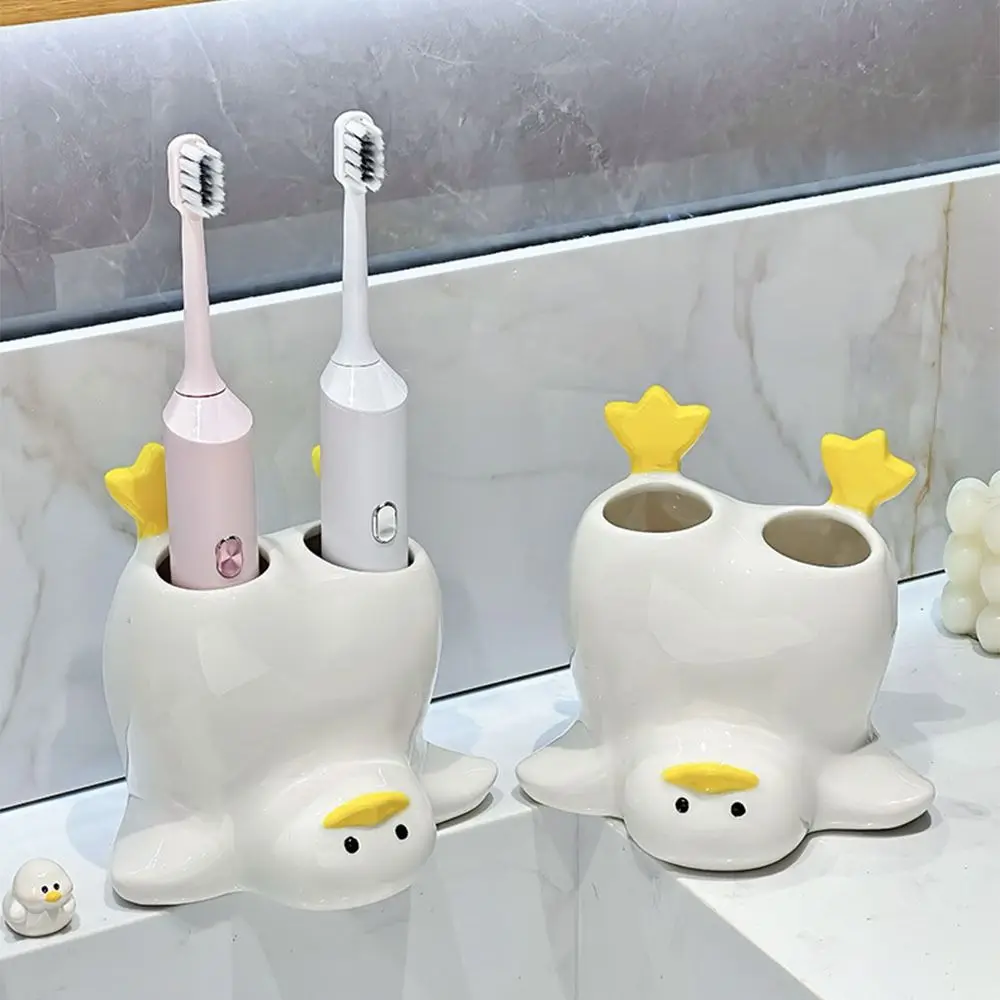 

Creative Inverted Duck Toothbrush Holder Non Slip Space-Saving Electric Toothbrush Holder Portable Durable