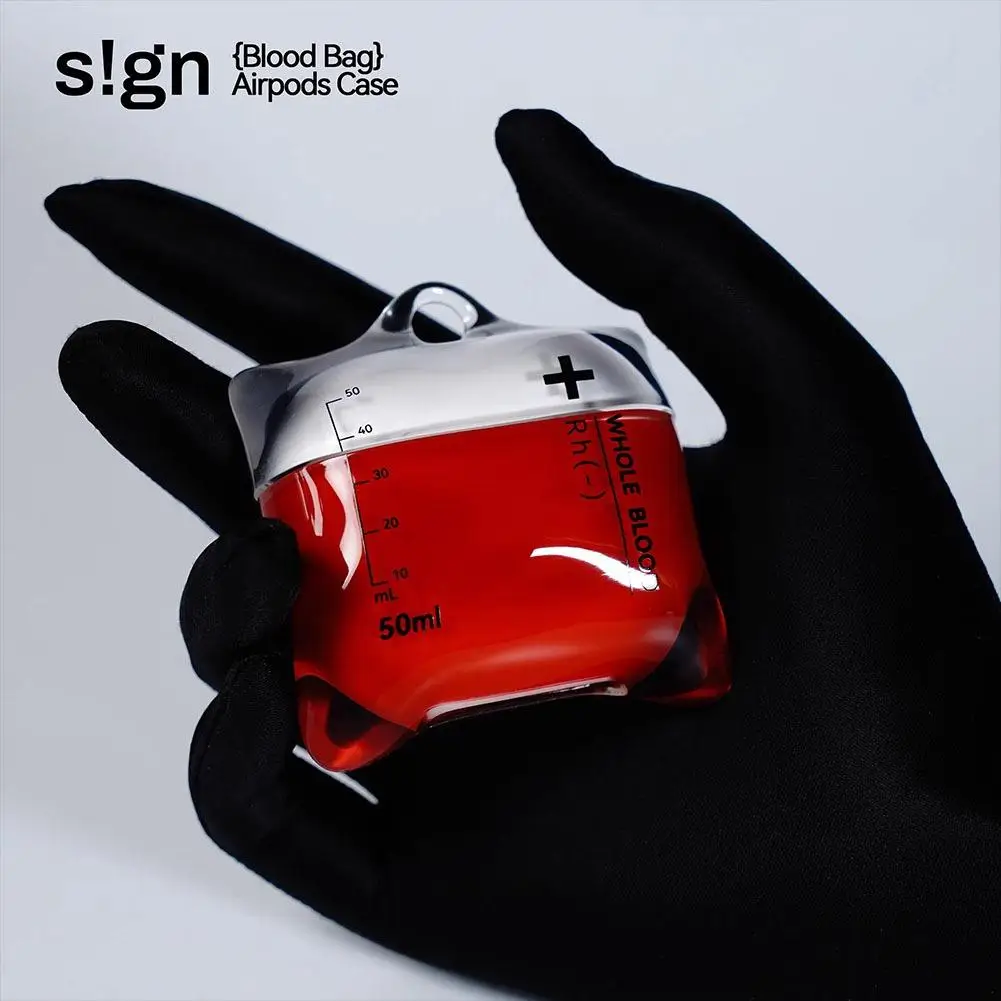 حزم الدم في حالات الطوارئ حافظة سماعة الرأس لأجهزة AirPods السائل سيليكون عالية الشفافية حافظة ناعمة مضادة للسقوط الغطاء الواقي Y2X2 #1