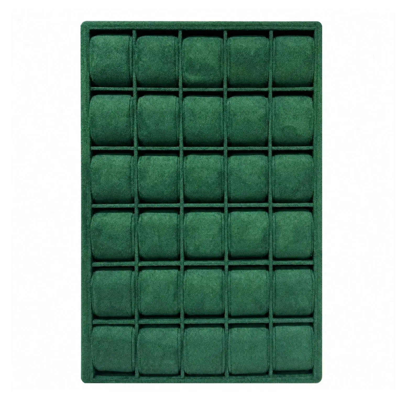 Space Saving Watch Organizer Tray Metal Flocked Jewelry Box for Selling Showcase or Home Use