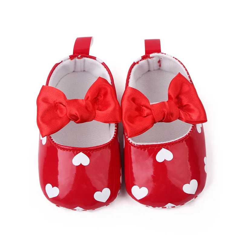 Newborn Baby Girls Shoes PU leather First Walkers Cute Bowknot Infant Girls Princess Shoes 2022 Fashion New Toddler Crib Shoes