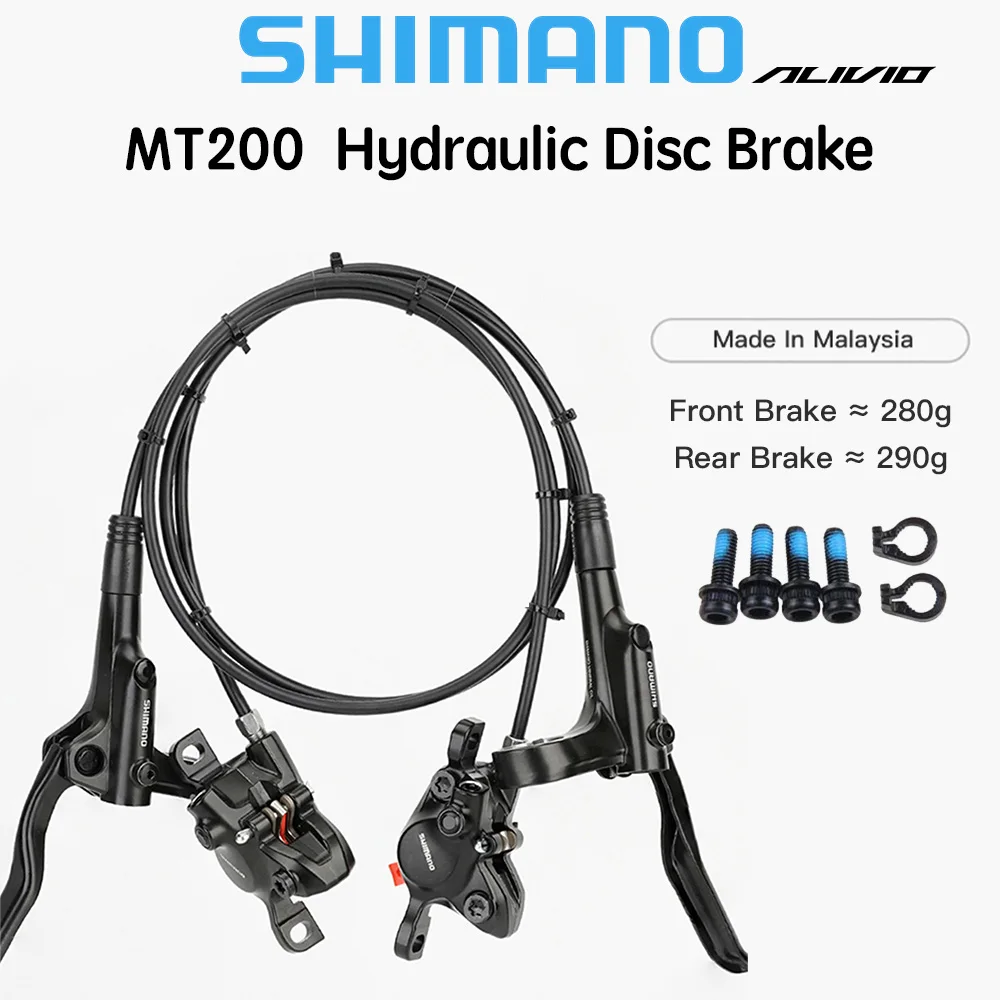 AliExpress Shimano SHIMANO MT200 Brake MTB Bicycle HYDRAULIC DISC BRAKES Pads 2 PISTON Left Front Right Rear MT 200