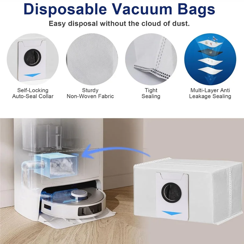 A50Q-para ECOVACS DEEBOT T20 Omni Robot piezas de recambio de aspiradora Cepillo Lateral principal filtro Hepa almohadillas de fregona bolsas de polvo