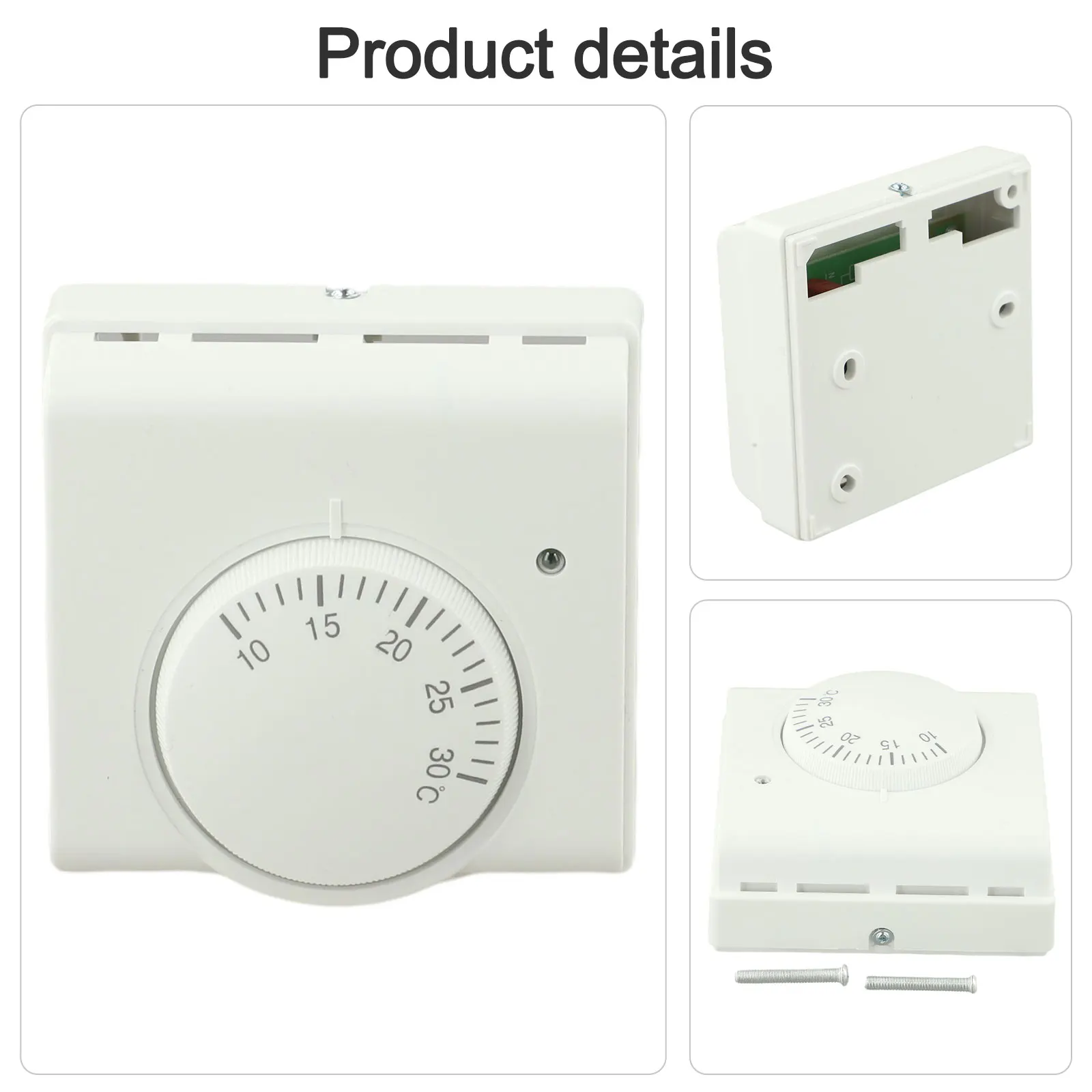 High Quality Practical Brand New Thermostat Temperature Switch White Room 2 Wire 220V AC Temperature Controller
