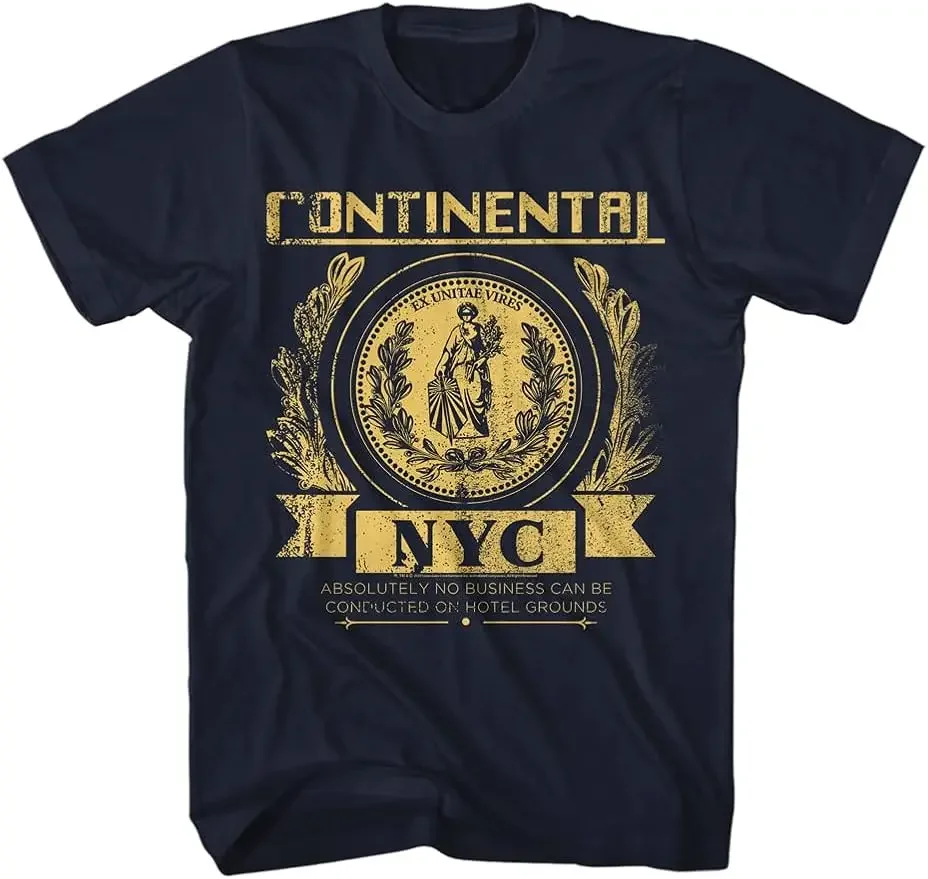 John Wick Movie Printed T Shirt Continental NYC Adult Short Sleeve Action Thriller Vintage Style Graphic O-neck Summer Tees