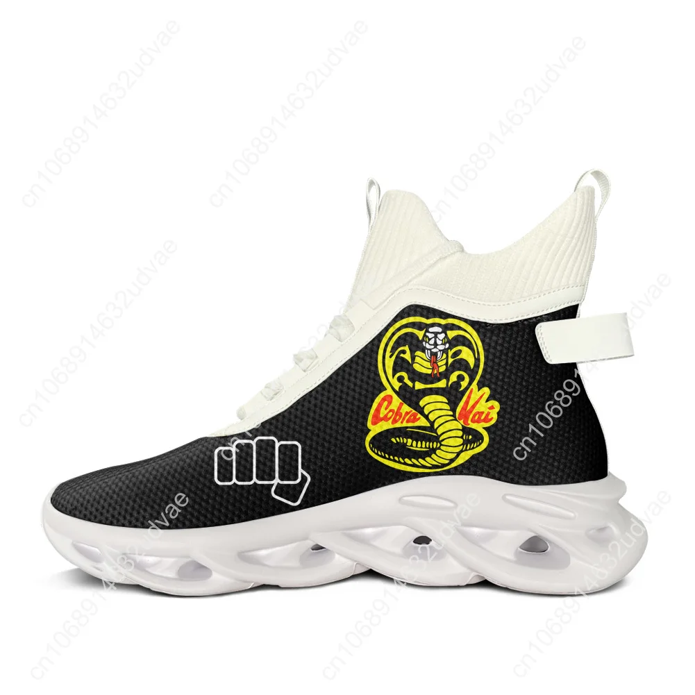 

Cobra Kai High Top Flats Sneakers Mens Womens Sports Running High Quality Shoes Sneaker Lace Up Mesh Footwear Custom Shoe