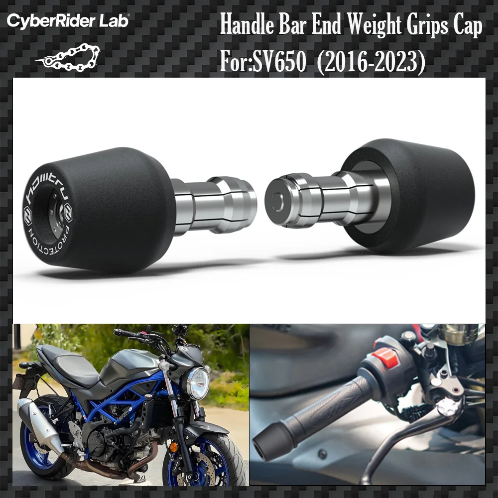 

For Suzuki SV650 2016-2023 CNC Bar End Caps - Steel Neo Classic Grips No Tools Rider Gift Back to School​