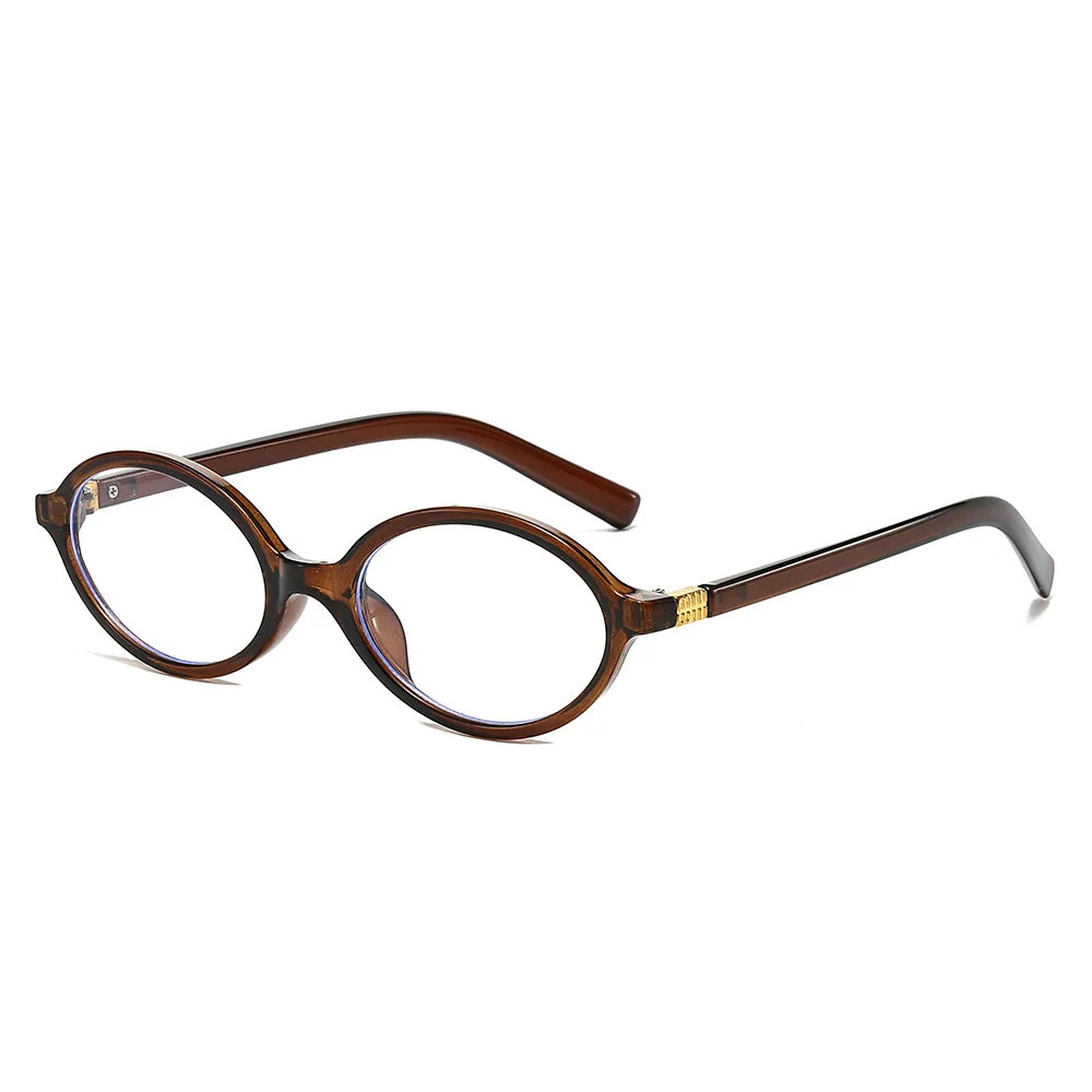 Fashion Small Oval Glasses Frame Women Anti Blue Light Ins Popular Blue Light Blocking Eyeglasses Ladies image 3