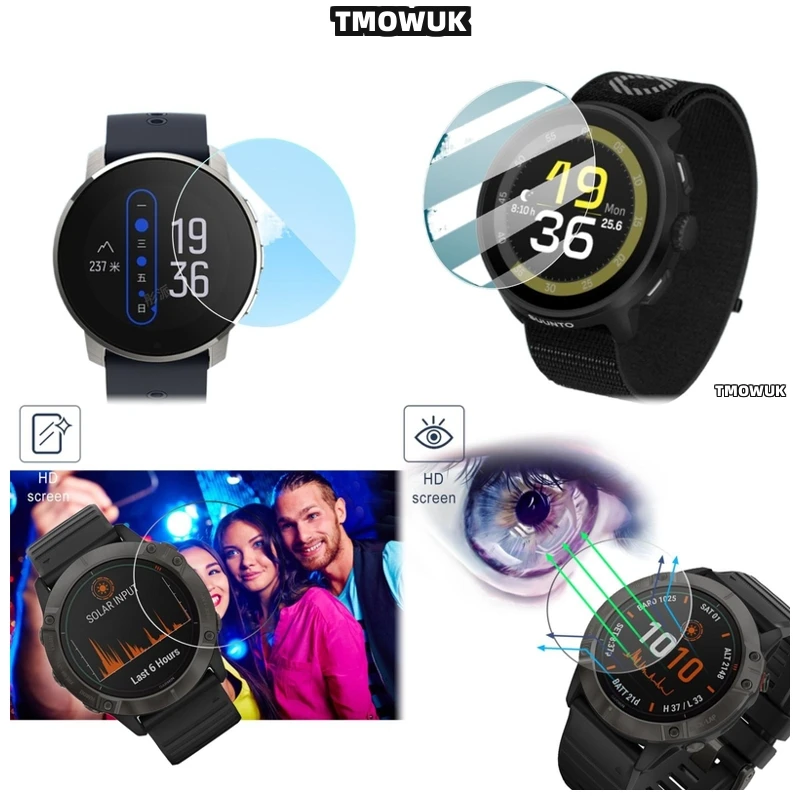 

For SUUNTO RUN Anti - Scratch Watch Film Tempered Glass Screen Protector HD Clear 9H Hardness Accessories