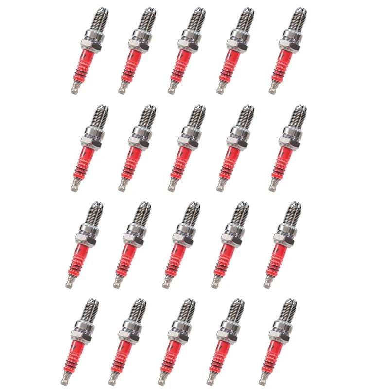 

20 Pcs 3-Electrode Spark Plug D8TC For 125Cc 150Cc 200Cc 250Cc Motorcycle Scooter ATV Quads