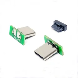 1-10Pcs USB 3.1 Type C Male Vertical Patch Board 16pin Data Band PCB USB Tape Board Male Head 16P Usb C Connector