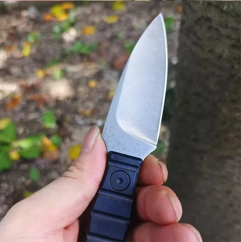 Professionelles Outdoor-Überlebensmesser, feststehende Klinge mit Scheide – aus hochhartem D2-Stahl, geeignet für Camping und Jagd – Detail 6