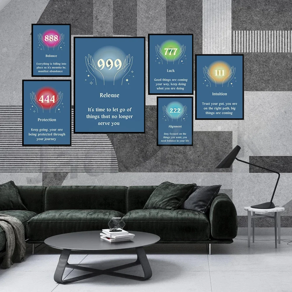 Angel Number, Change Print, Numerology Print, Aura Poster, Spiritual Gift, Energy Healing Art, Law of Attraction