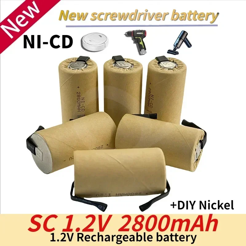 Screwdriver Electric Drill Sc Battery 1 2v 2800mah Subc Nickel Cadmium Rechargeable Battery Suitable For Multiple Types Of Tools