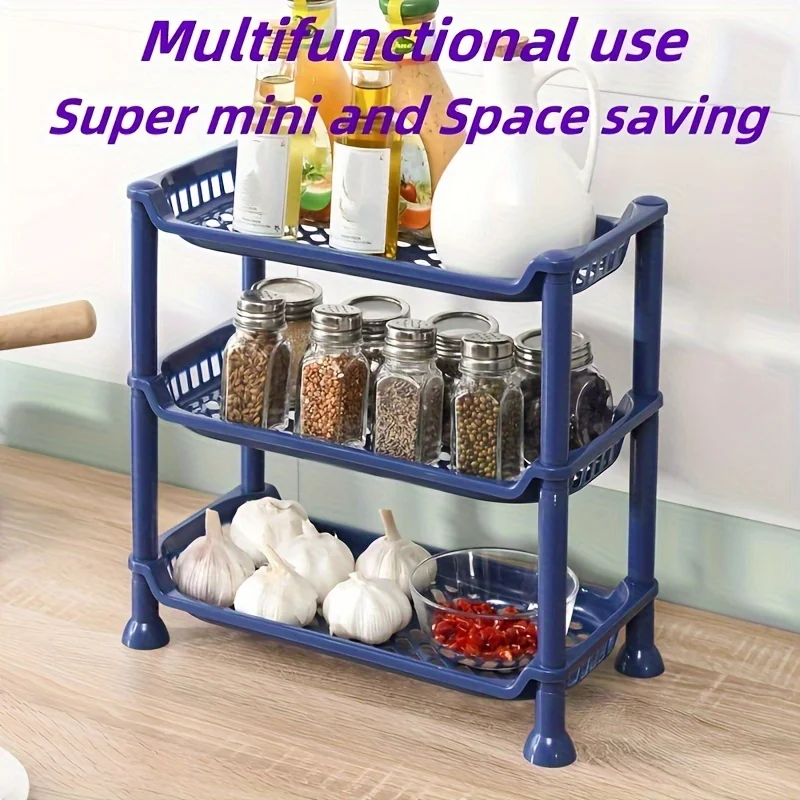 One 3-story Bathroom Storage Rack with Multifunctional Display Rack Suitable for Hotel Multi-level Countertops To Save Space