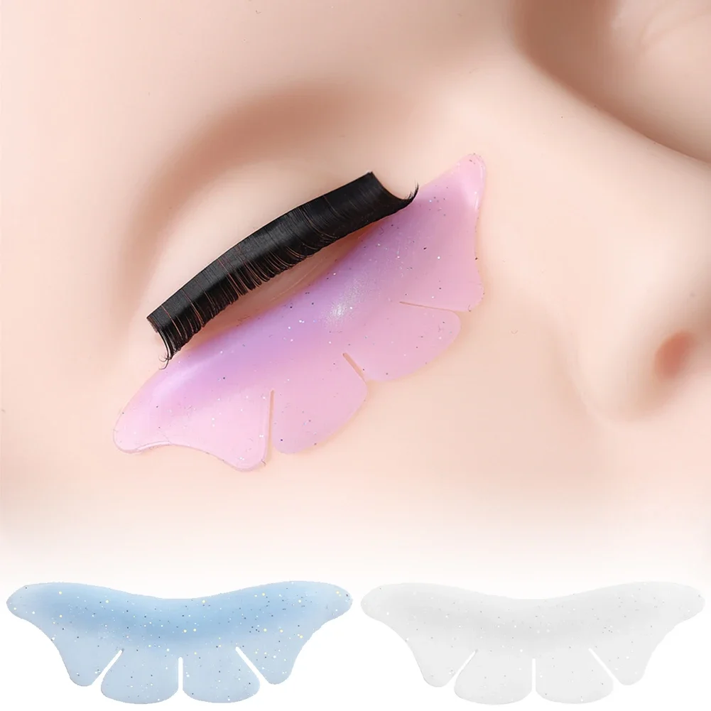 1 Pair Lash Lift Silicone Pads Reusable Under Eye Glitter Butterfly Shape Eyelash Perm Curler Applicator Makeup Accessories Tool
