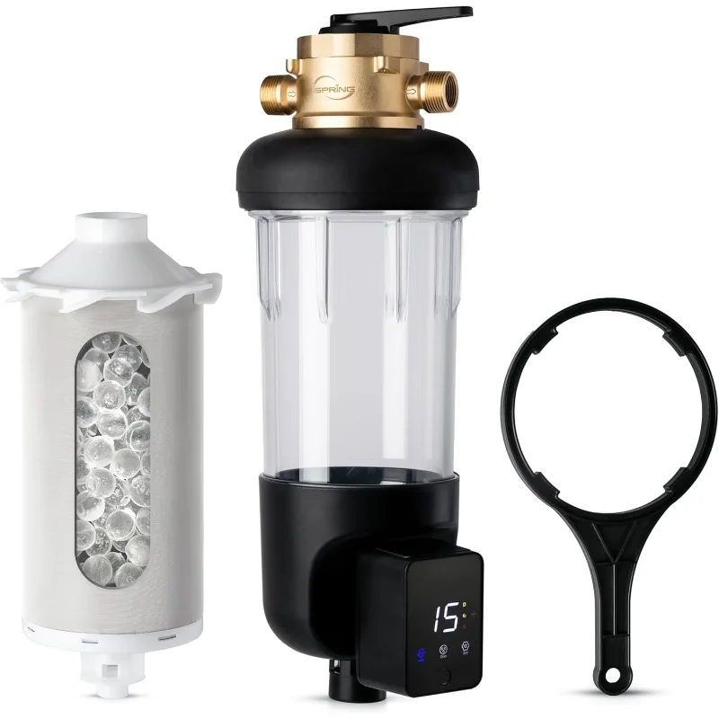 NSF Certified, Whole House Spin Down Sediment Water Filter, 4 Modes Bypass, Includes Siliphos Helps Prevent Scale,