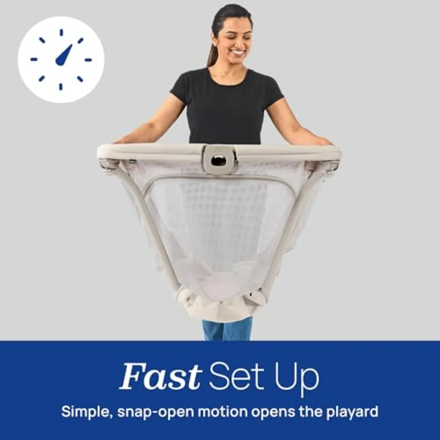 Parque de viagem leve Alfa Lite cercadinho portátil para bebês e crianças SnapOpen Compact Fold Design 13 libras. Viagem do bebê