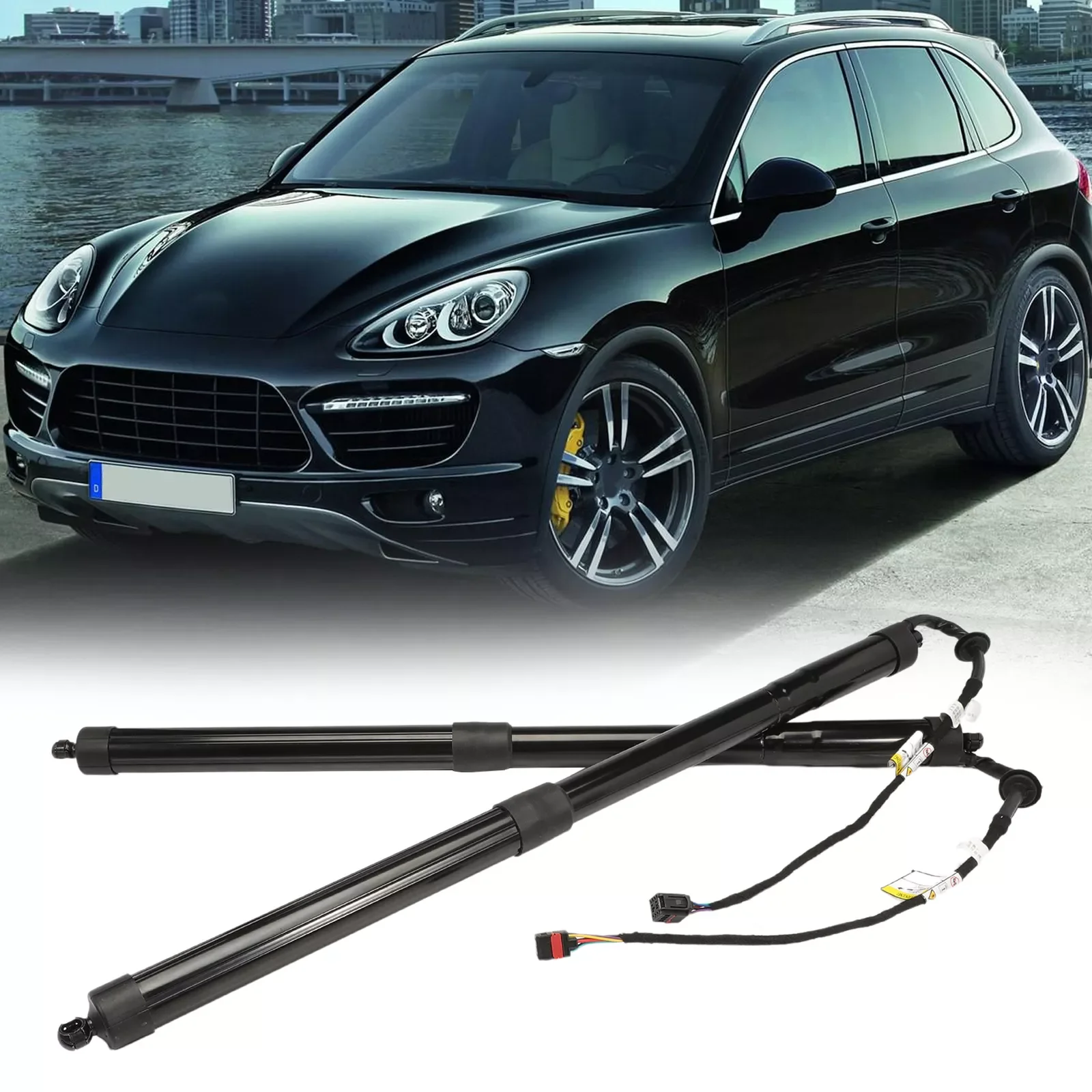 Подъемная поддержка люка для Porsche Cayenne 92A 958 2011 2012-2014, пара электрических газовых стоек задней двери 95851285104 95851285106