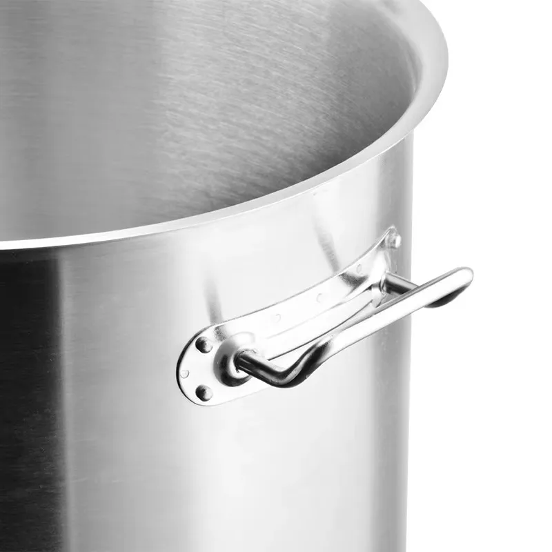 100L large soup pot Stainless steel heavy duty induction composite cooker Commercial cauldron